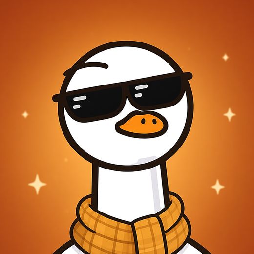 Kevin the goose in sunglasses and a plaid scarf